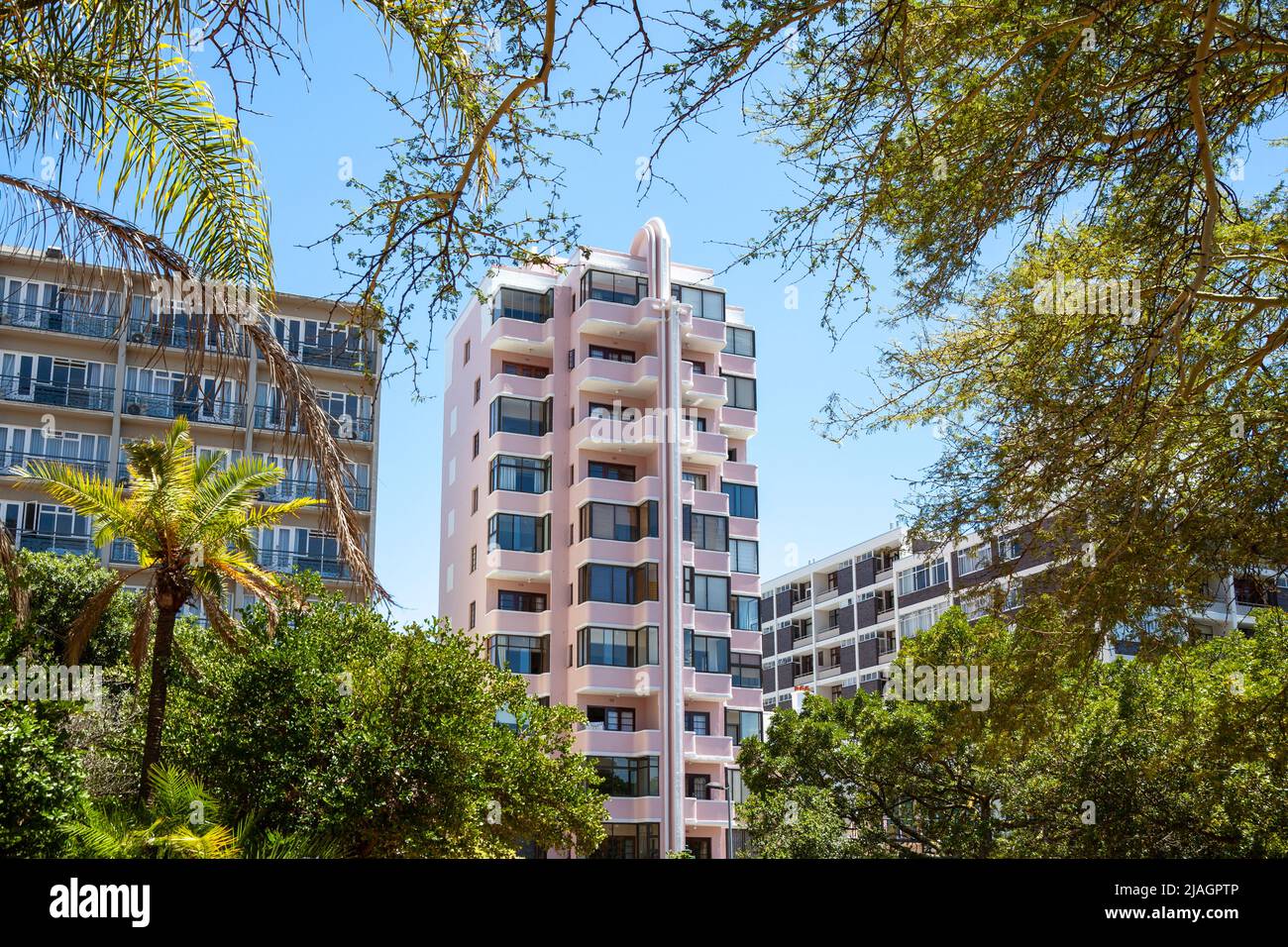 Holyrood, Art déco-Gebäude in Gardens, Kapstadt - Südafrika Stockfoto