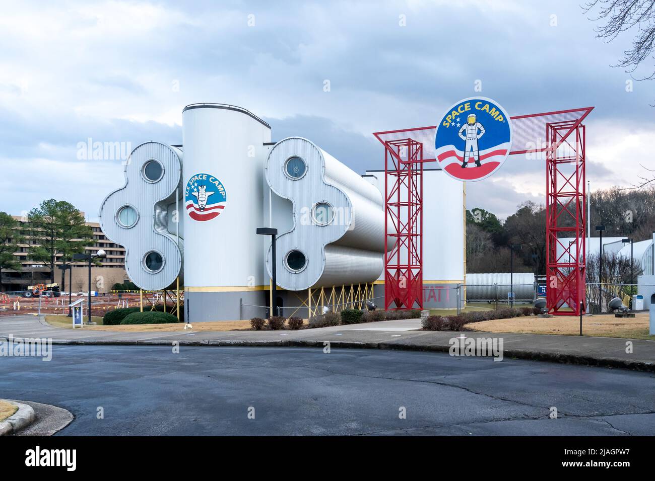 Huntsville, Alabama, USA - 29. Dezember 2021: Weltraumlager im U.S. Space and Rocket Center in Huntsville, Alabama, USA. Stockfoto