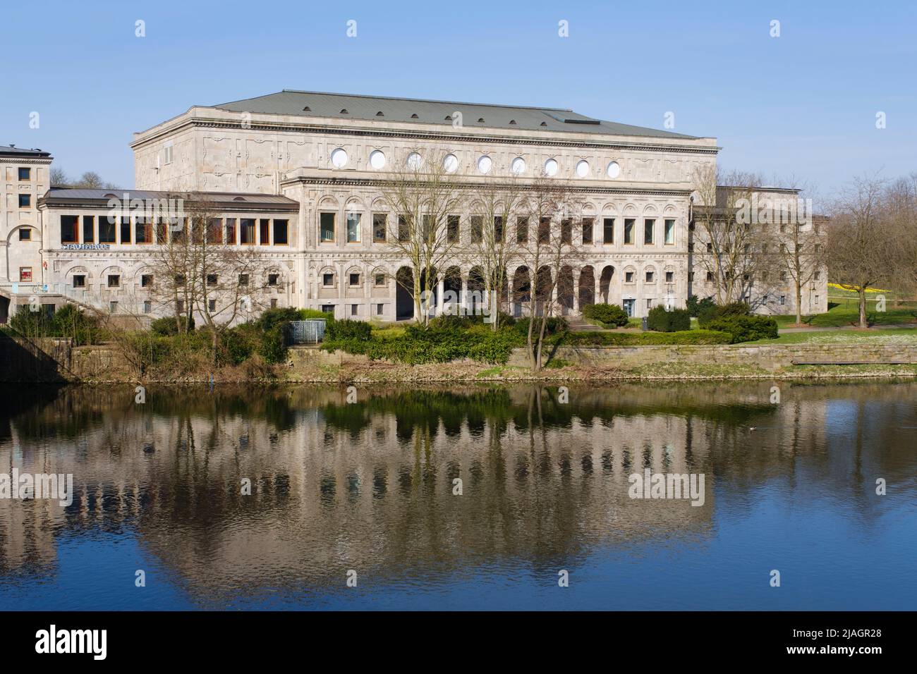 Historisches Rathaus in Mülheim an der Ruhr Stockfoto