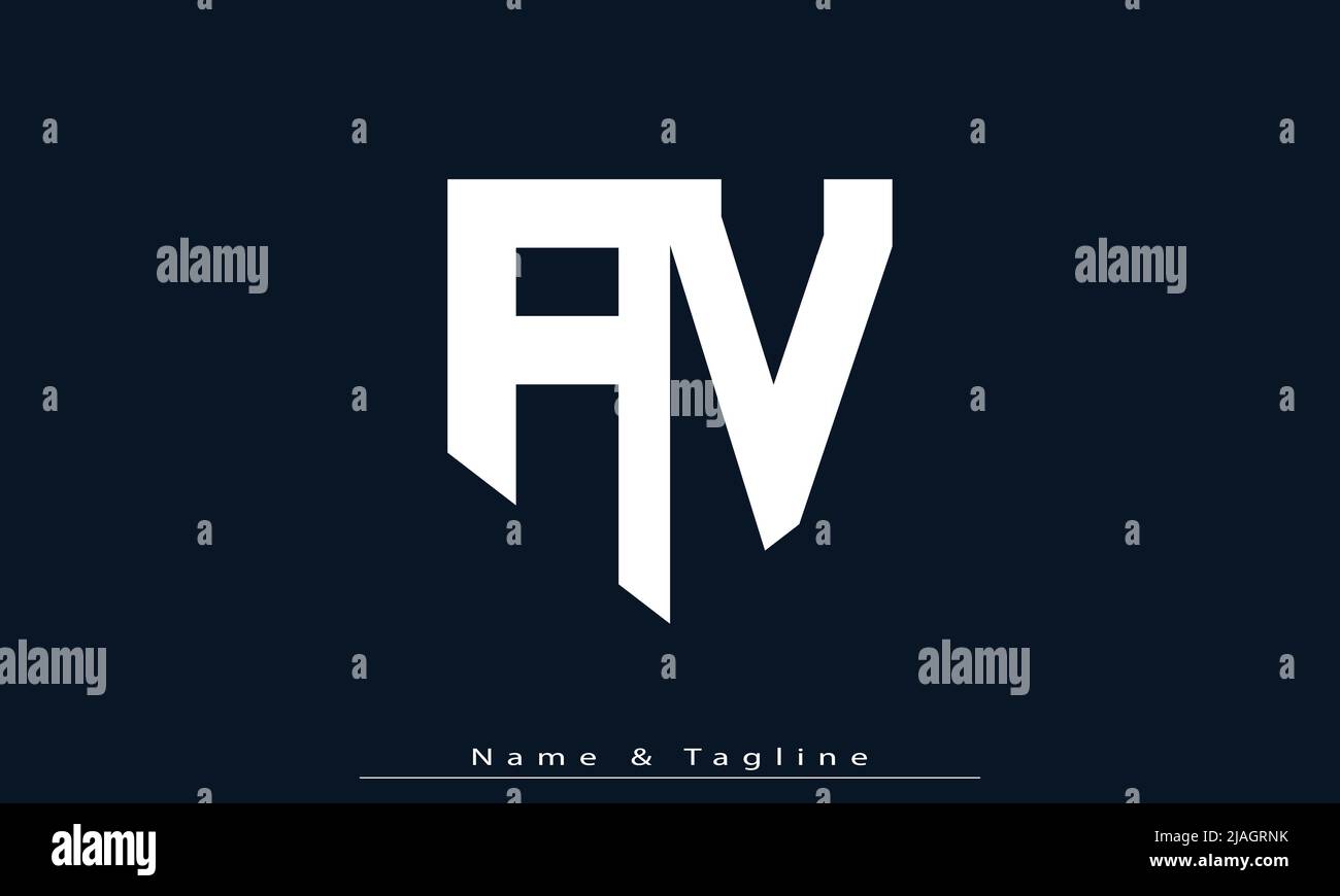 Buchstaben Buchstaben Initialen Monogramm Logo AV, VA Stock Vektor