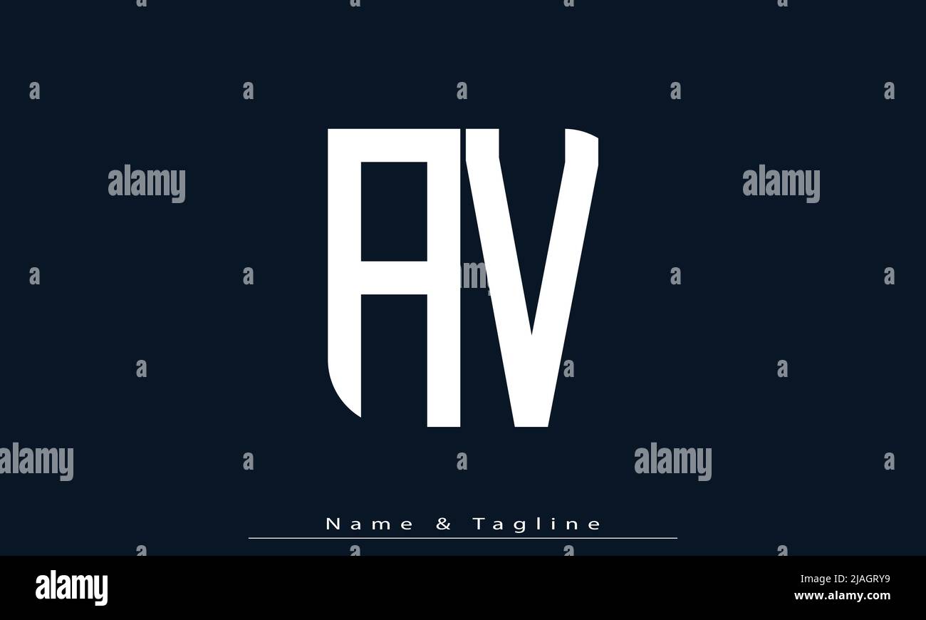 Buchstaben Buchstaben Initialen Monogramm Logo AV, VA Stock Vektor