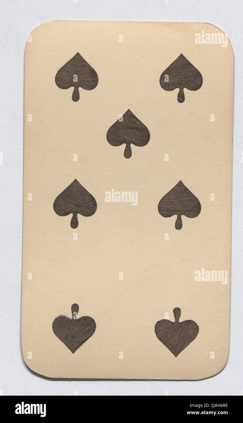 'Gigerl-Tarock': Pik 7 Stockfoto