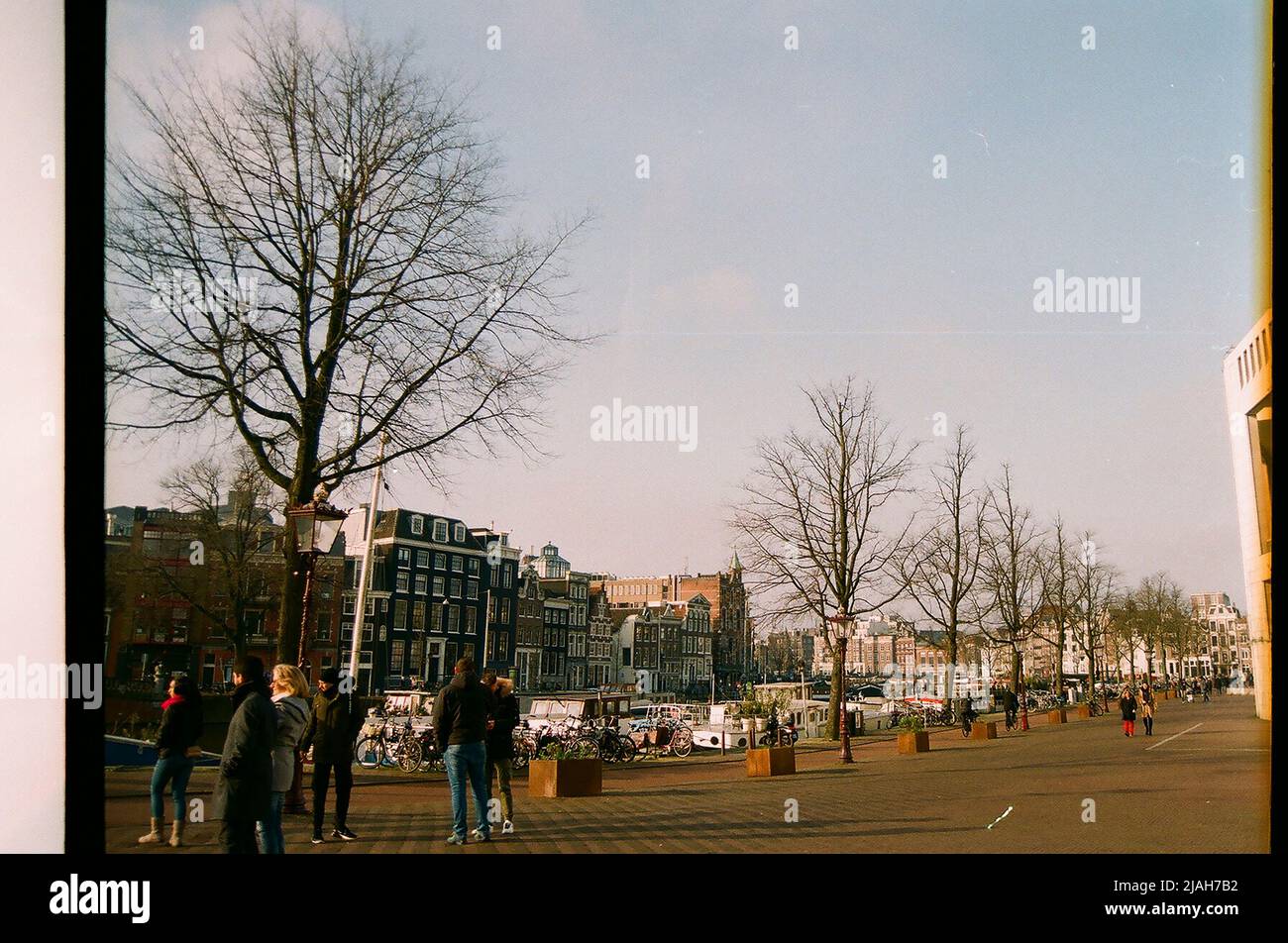 Niederlande - Amsterdam Straße analoges Foto Stockfoto