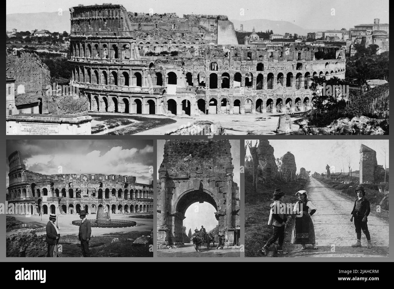 Rom, die italienische Hauptstadt, mit ihren historischen Denkmälern, wie sie zu Beginn des 20. Jahrhunderts erschien Stockfoto