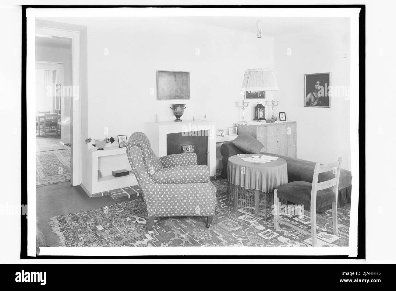 Wohnung Josef Dex, Wohnfläche Stockfoto