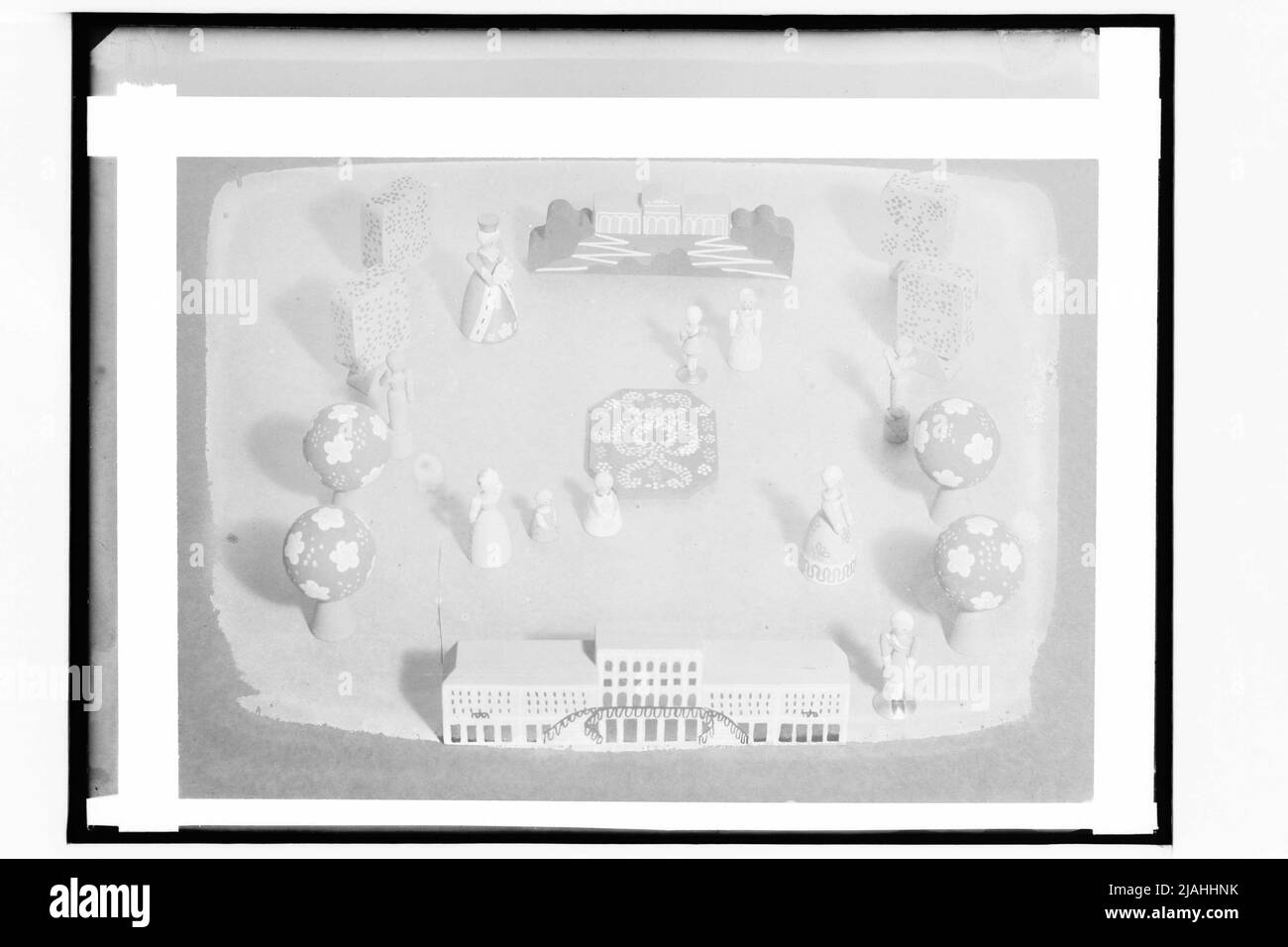 Spielzeugfiguren aus Holz (Motiv Schönbrunn) Stockfoto