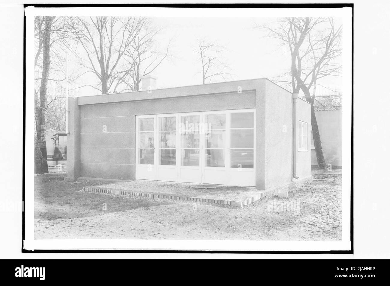 Ausstellung 'das wachsende Haus', Kernhaus: Blick auf den Garten Stockfoto