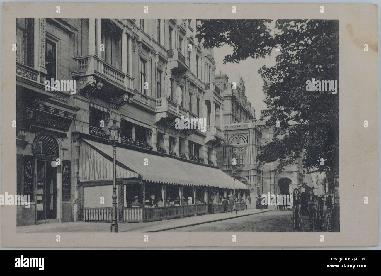 1., Opernring 4 - 'Café de l'Opera' (Operncafé/Operncafé), Postkarte. Verlag Josef Popper (J. P. W.), Produzent Stockfoto