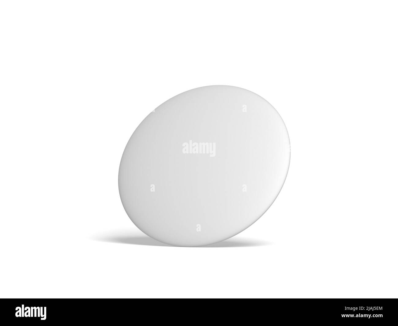 Abzeichen Pin Brosche isoliert auf weiß. PIN-Taste. Modell. Leer. Leer. 3D Abbildung. Stockfoto