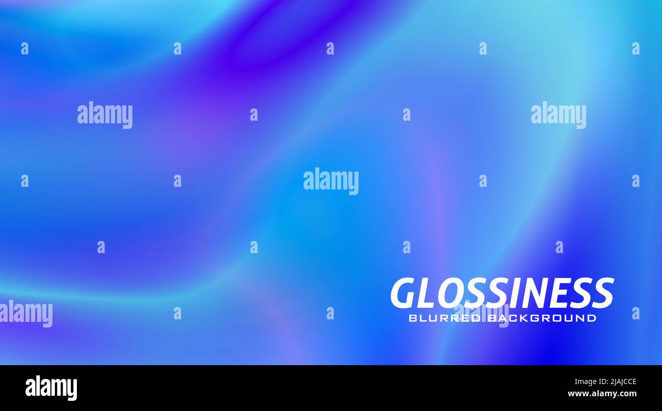 Glossiness. Abstrakter türkisblauer Hintergrund mit Neonfarben-Farbverlauf. Schöne Vektorgrafik Tapete Stock Vektor