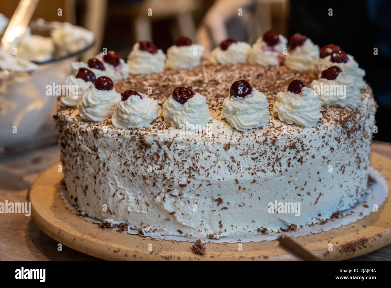 Legendäre Schwarzwälder Torte aus dem Schwarzwald in Deutschland Stockfoto