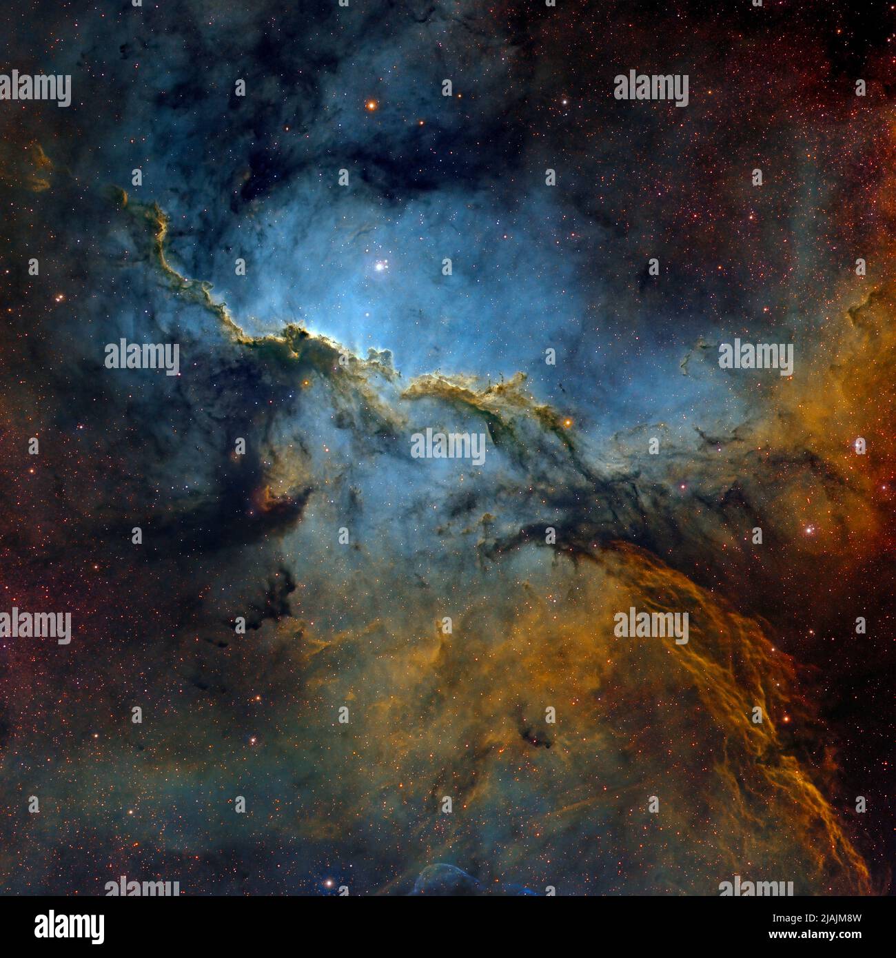 Fighting Dragons Nebula, NGC 6188, im Sternbild Ara. Stockfoto