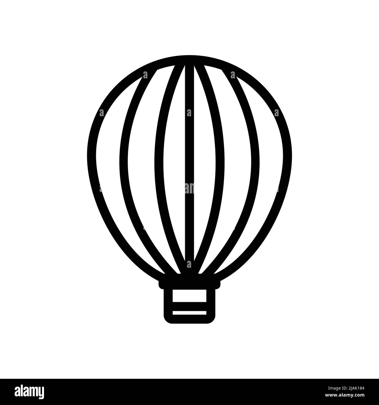 Symbolvektor für Luftballons. Transport, Luftfahrzeug. Line Icon Stil. Einfaches Design Illustration editierbar Stock Vektor