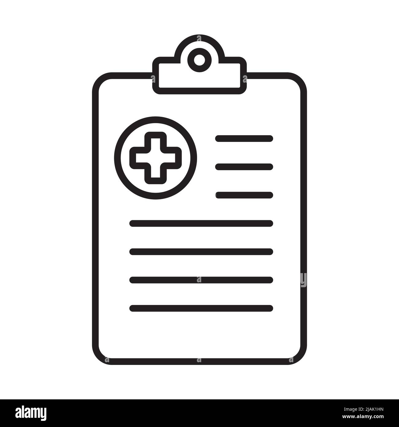 Symbolvektor für medizinische Berichte für Grafikdesign, Logo, Website, soziale Medien, mobile App, UI-Abbildung Stock Vektor
