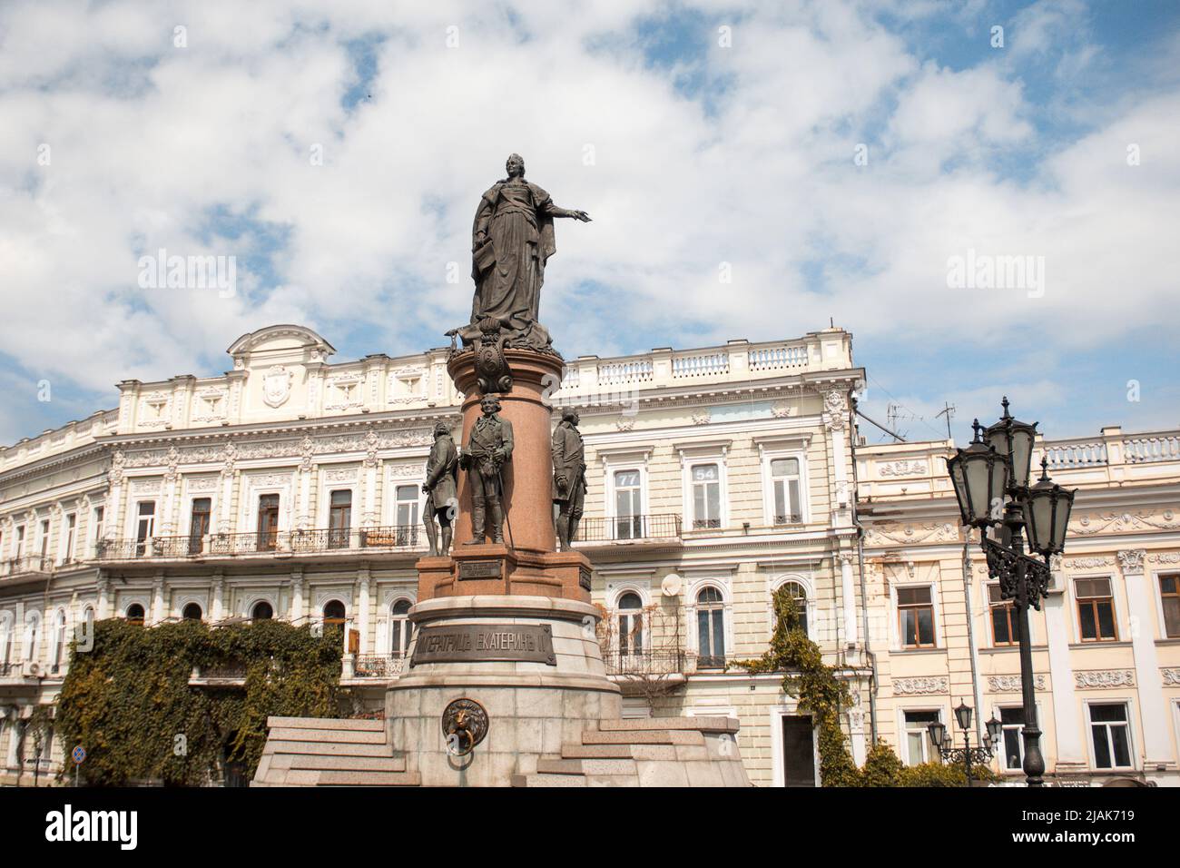Odessa, Ukraine - 5. September 2021: Denkmal der Kaiserin Katharina II. In Odessa Stockfoto