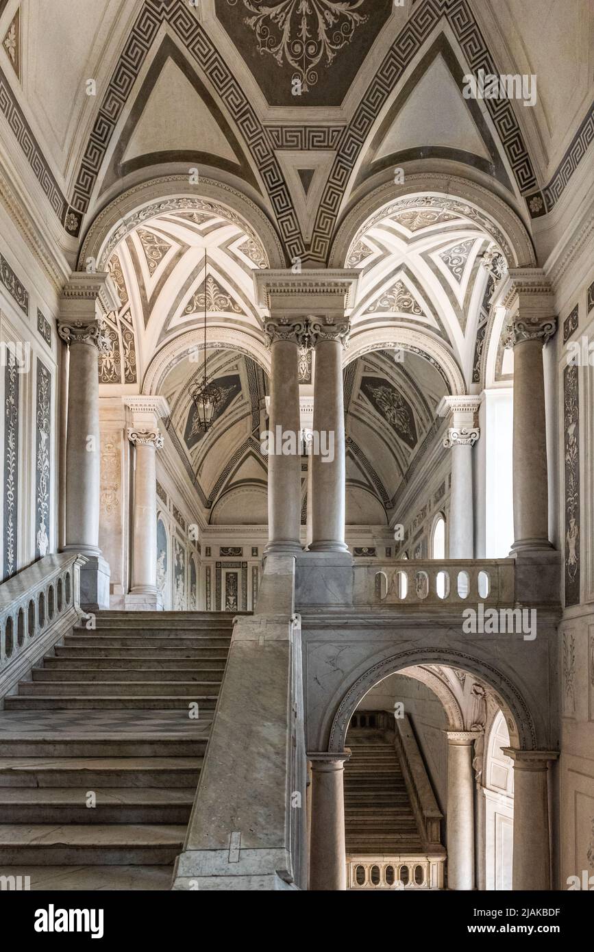 Innenraum des Benediktinerklosters von Catania, Sizilien, Italien. Es ist jetzt Teil der Universität Stockfoto