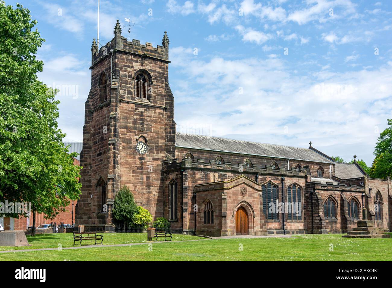 St. Luke's Church, Church Street, Cannock, Staffordshire, England, Vereinigtes Königreich Stockfoto