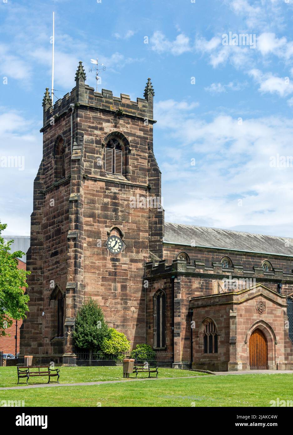 St. Luke's Church, Church Street, Cannock, Staffordshire, England, Vereinigtes Königreich Stockfoto