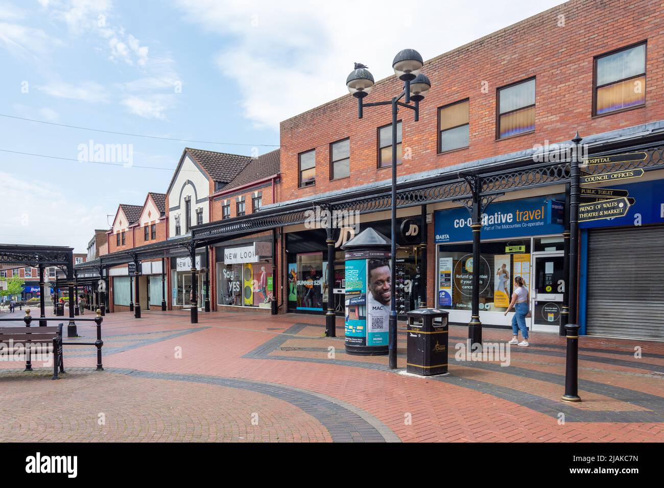 Cannock Shopping Center, Market Place, Cannock, Staffordshire, England, Vereinigtes Königreich Stockfoto