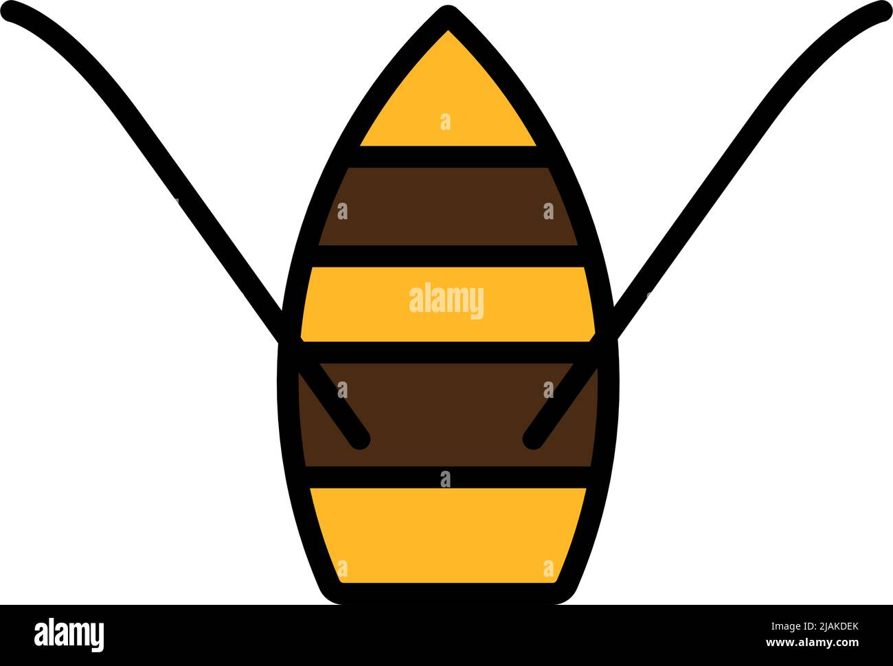 Symbol Für Das Paddelboot. Editierbare Fett Formatigte Kontur Mit Farbfüllungsdesign. Vektorgrafik. Stock Vektor