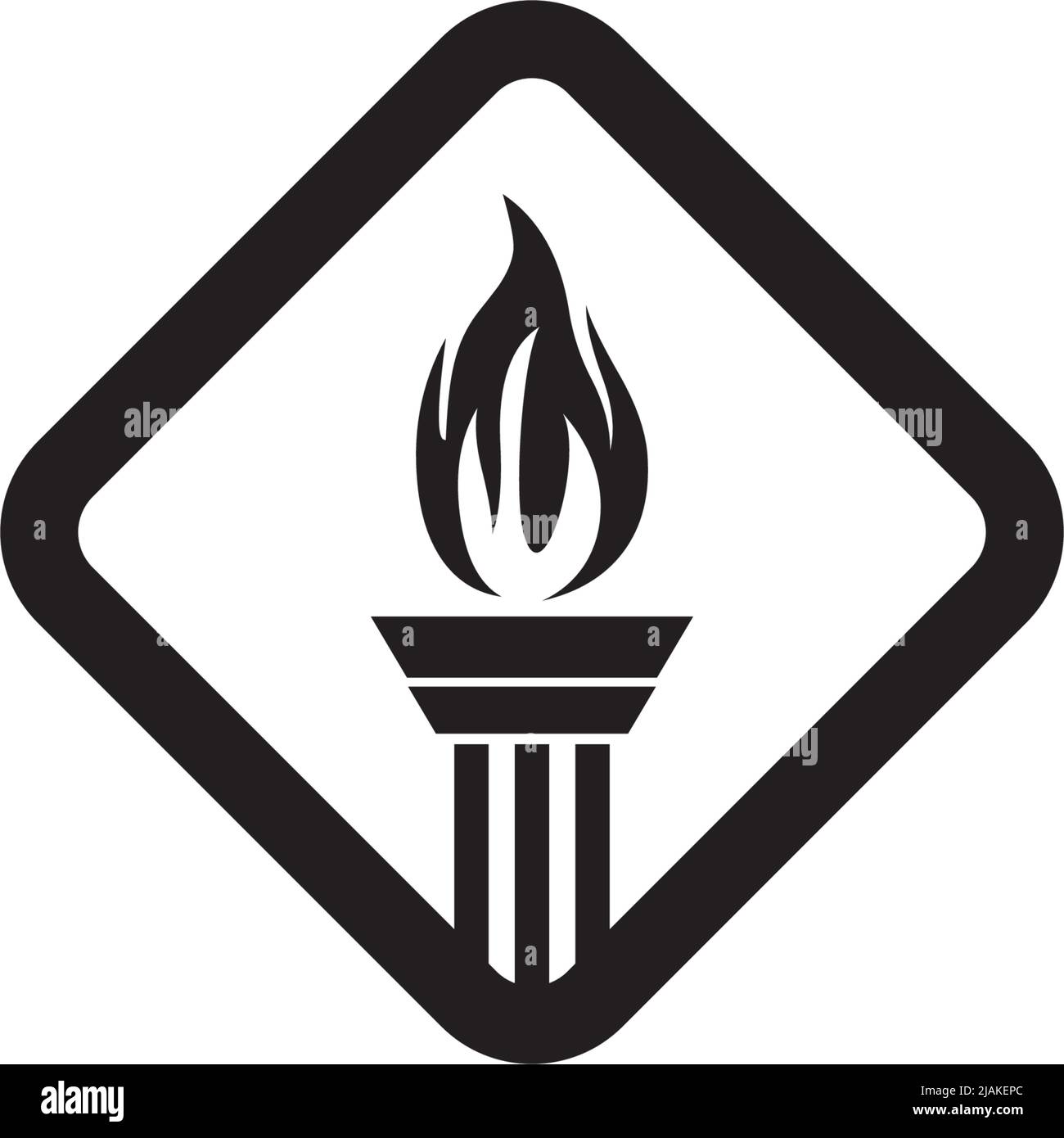 Vorlage für Vektorgrafik für das Logo der Taschenlampe Stock Vektor