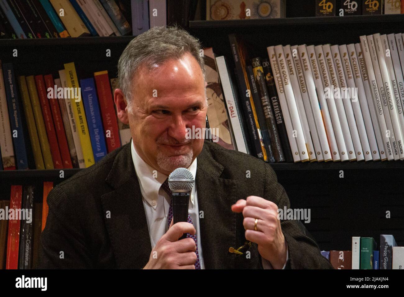 Il giornalista, Salvo Palazzolo, alla presentazione del suo libro 'i Fratelli Graviano' a Palermo Stockfoto