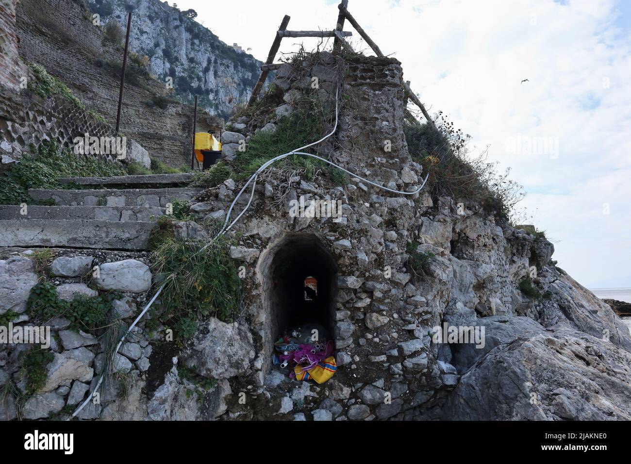 Capri - Ruderi romani ai Bagni di Tiberio Stockfoto