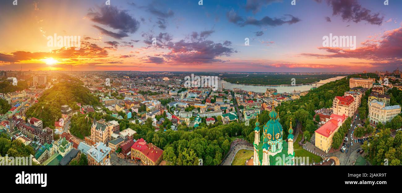 Panoramablick auf Kiew Stockfoto