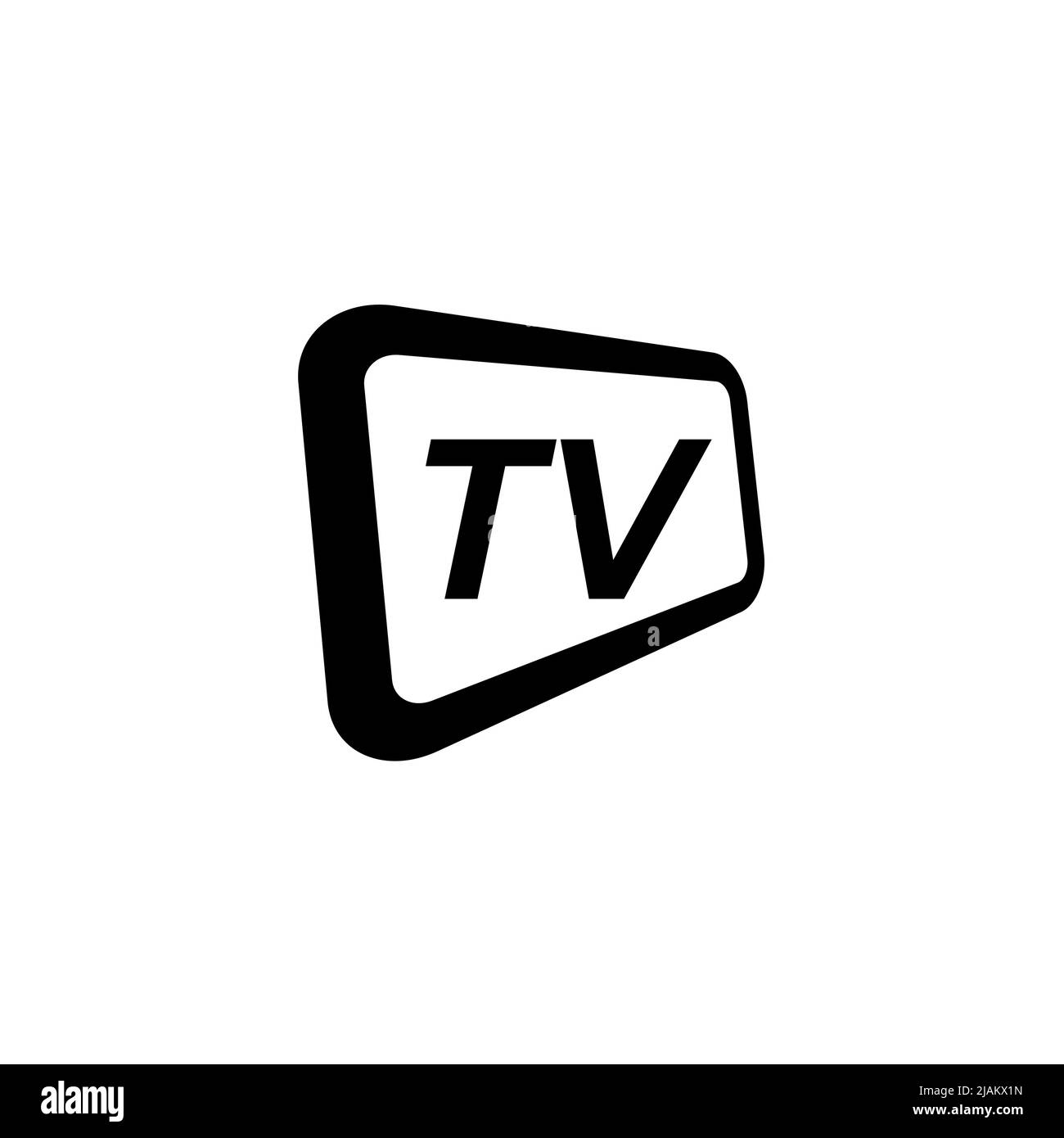 TV Fernsehen Kanal Symbol Vektor Logo Design Stock Vektor