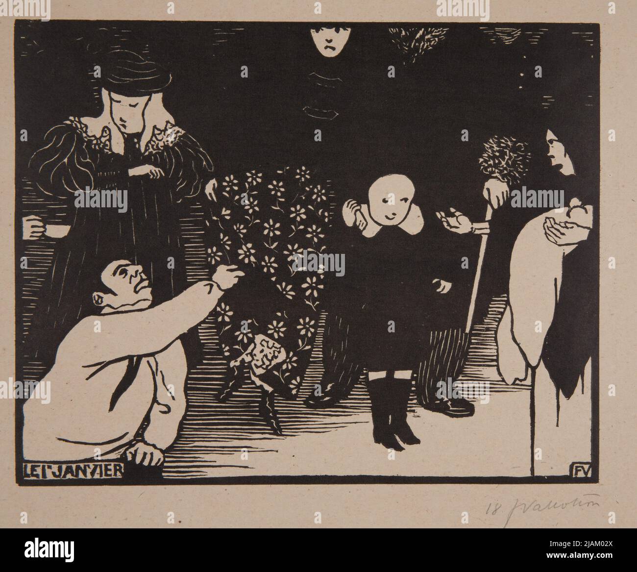 Januar 1 / 1. Januar pl. Z: Painters Graveurs Album, Paris 1896, hrsg. Ambroise Vollard, Print. Auguste Clot Vallotton, Félix (1865 1925), Vollard, Ambroise (1866 1939), Clot, Auguste (1858 1936) Stockfoto
