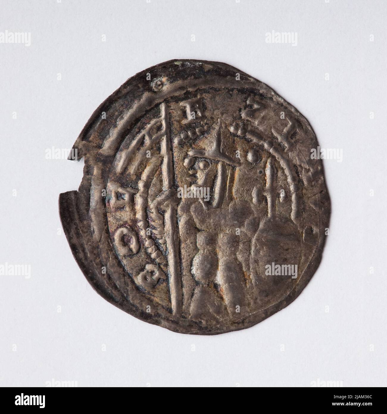 Masovia Kiavia, Boleslaus Mieszkowice (1191/1194 1195) ODER Leszek Bolesławowice (1173 1186), Bracteate; N.D. Bolesław Mieszkowice (Prinz Von Kujawski, 1191/1194–1195), Leszek Bolesławowice (1173 1186) Stockfoto
