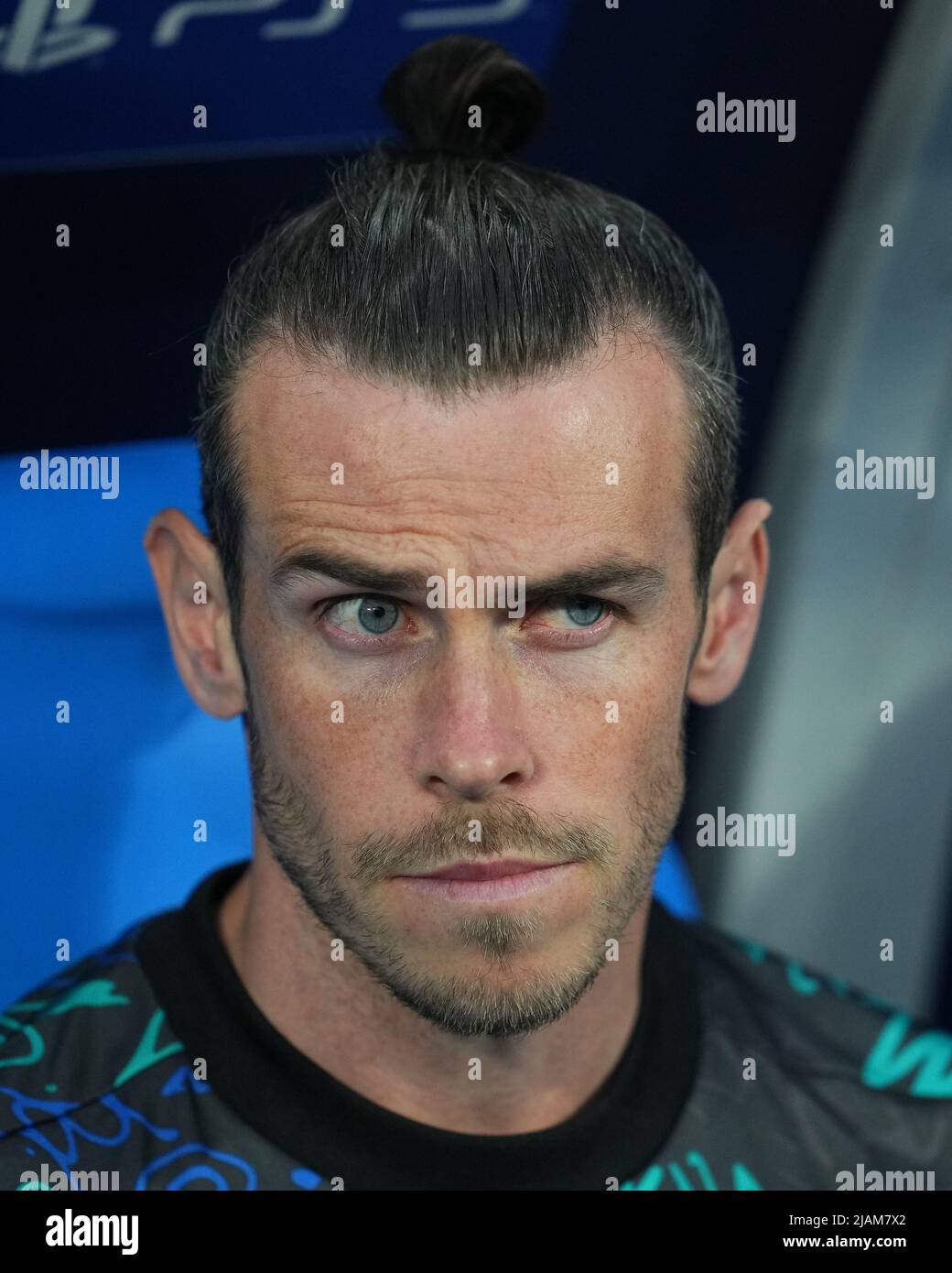 Gareth Bale von Real Madrid während des UEFA Champions League Finales zwischen dem FC Liverpool und Real Madrid spielte am 28. Mai 2022 im Stade de France in Paris, Frankreich. (Foto von Magma) Stockfoto