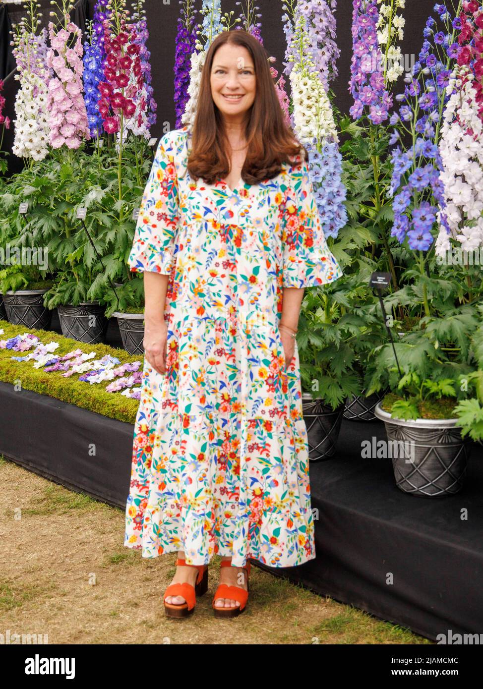 Die Gärtnerin, Moderatorin und Schauspielerin Rachel De Thame bei der RHS Chelsea Flower Show Stockfoto