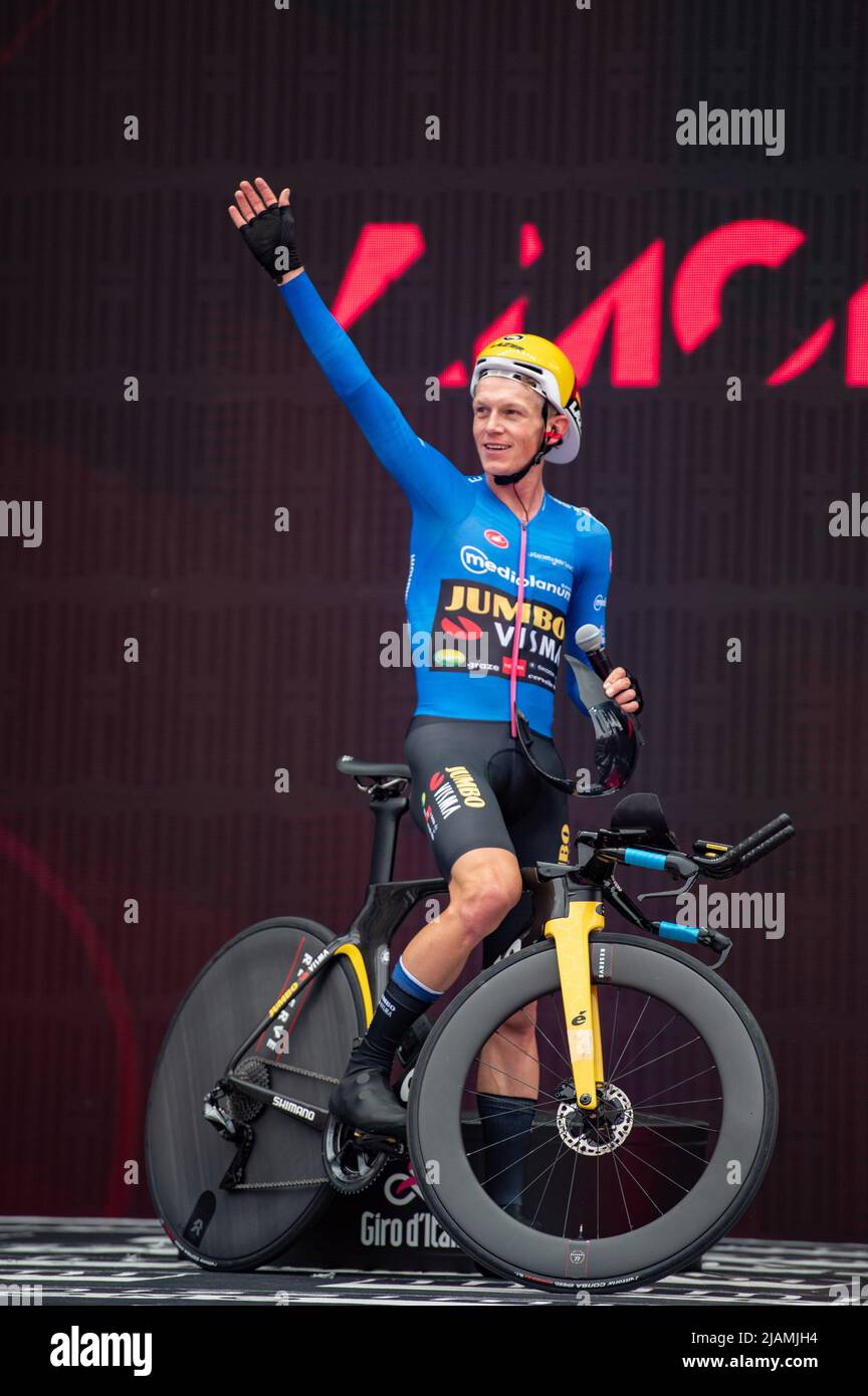 Verona, Italien. 29.. Mai 2022. Koen Bouwman (Jumbo-Visma) im Jahr 2022 Giro d'Italia - Etappe 21 - Verona - Verona, Giro d'Italia in Verona, Italien, Mai 29 2022 Quelle: Independent Photo Agency/Alamy Live News Stockfoto