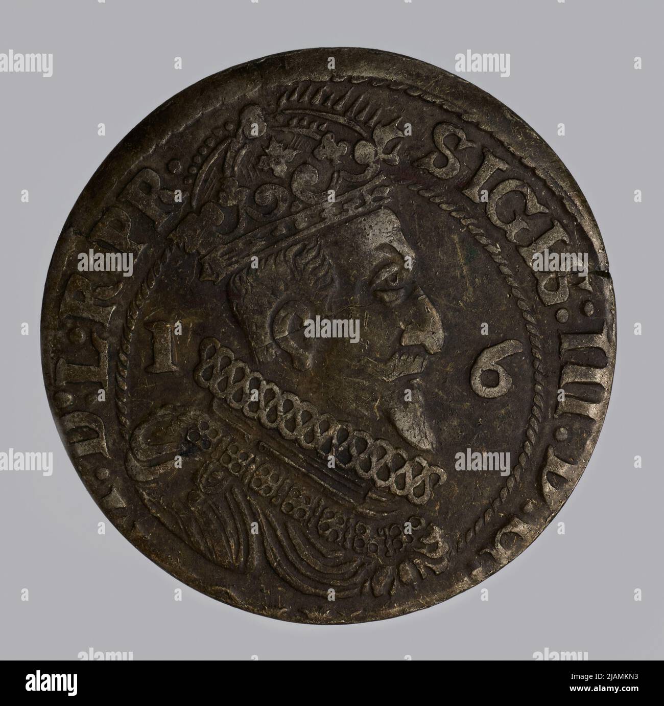 Falsche Münze, Gdańsk Ort, 1623, Sigismund III. Vasa (1587 1632) Stockfoto