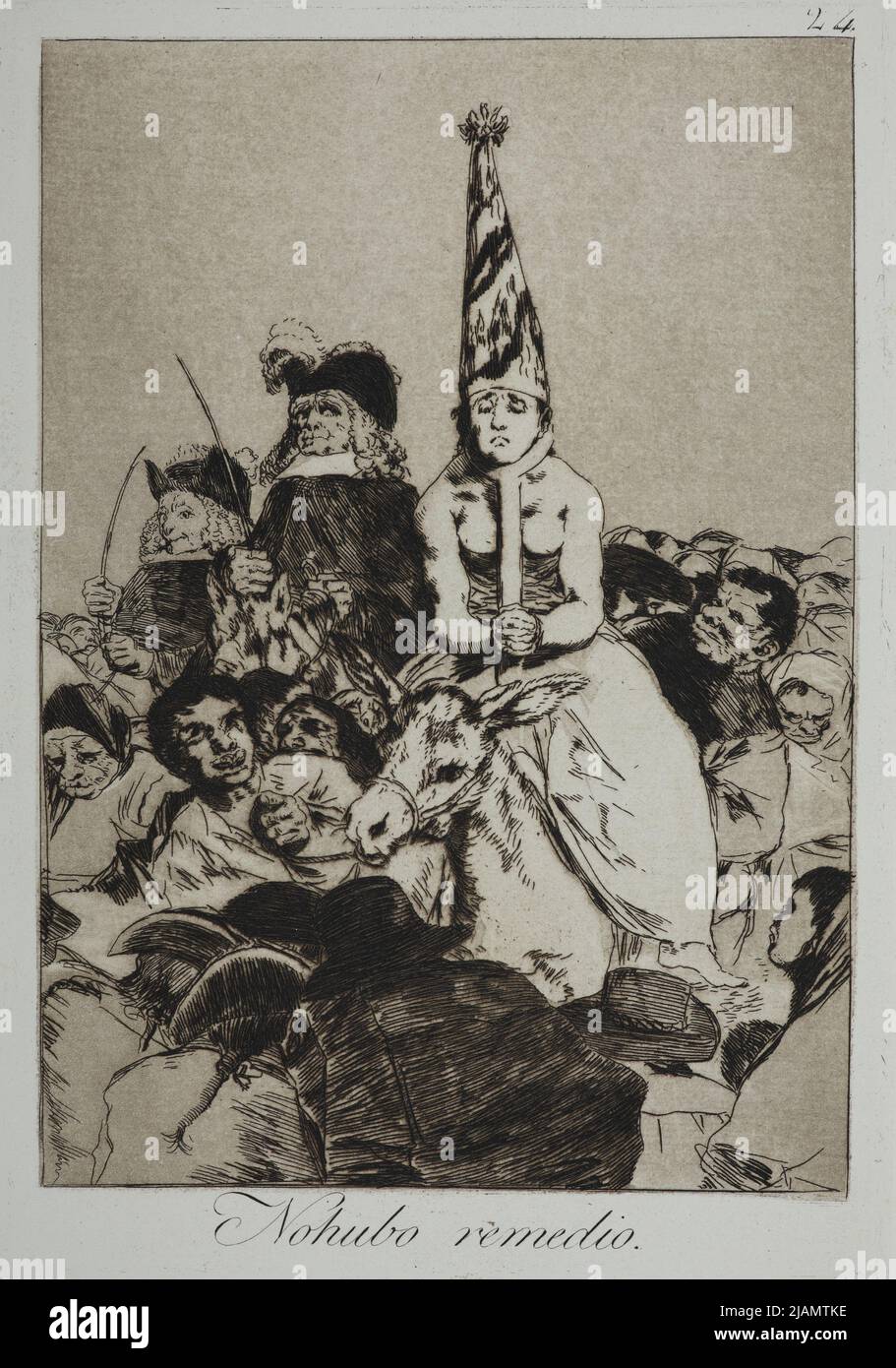 Nohubo remedio /Es gab keine Hilfe; Vorstand Nr. 24 aus: „Los Caprichos“ Caprices, hrsg. II, Madrid ca. 1855 Goya, Francisco de (1746 1828) Stockfoto