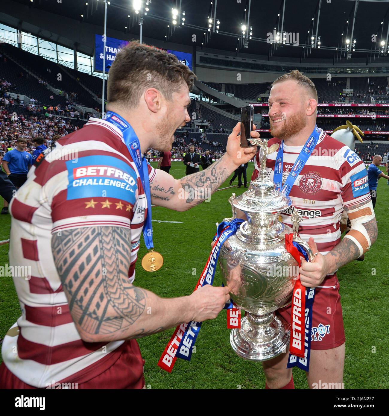 London, England - 28.. Mai 2022 - Rugby League Sundeck 1895 Cup Final Featherstone Rovers vs Leigh Centurions im Totenham Hotspur Stadium, London, UK Dean Williams Stockfoto