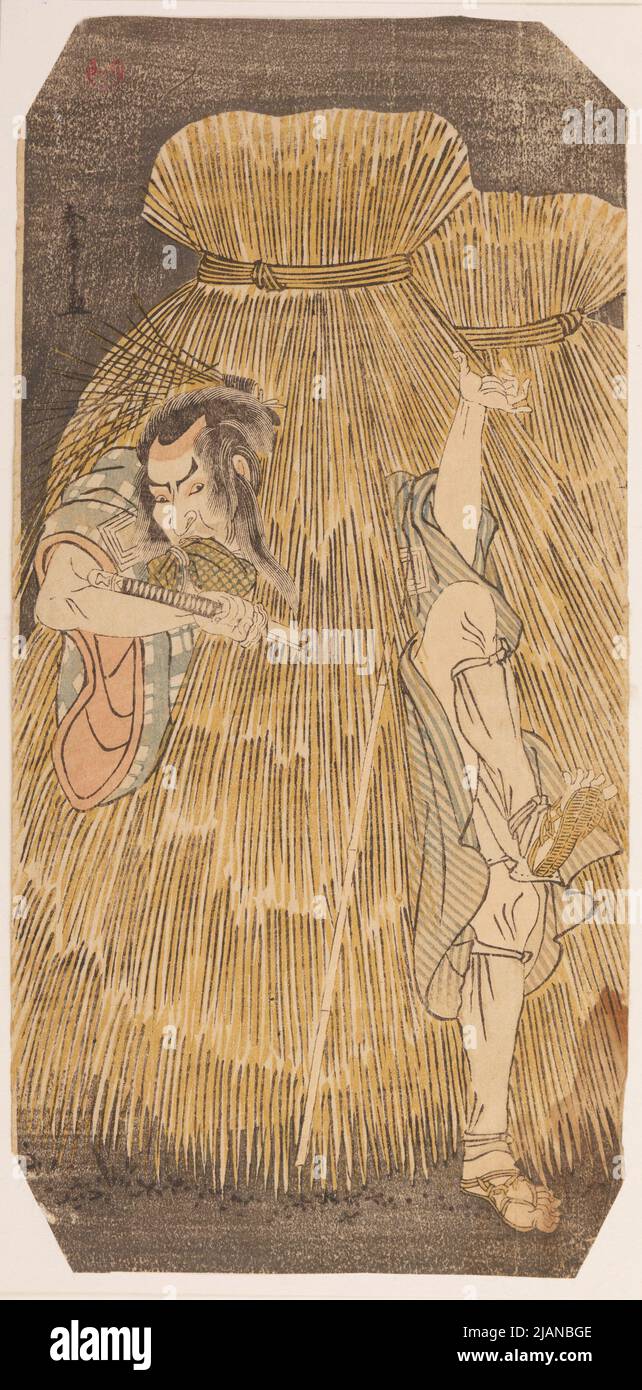 Porträt des Schauspielers Ichikawa Danjuro V in einem Strohstapel Katsukawa, shunsho (1726 1792) Stockfoto