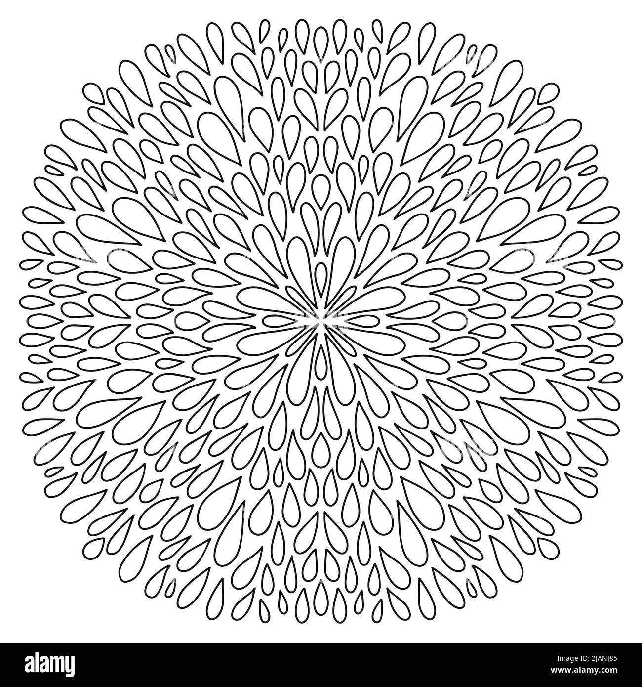 Mandala schwarz-weiß Malvorlagen Vektor Stock-Vektorgrafik - Alamy