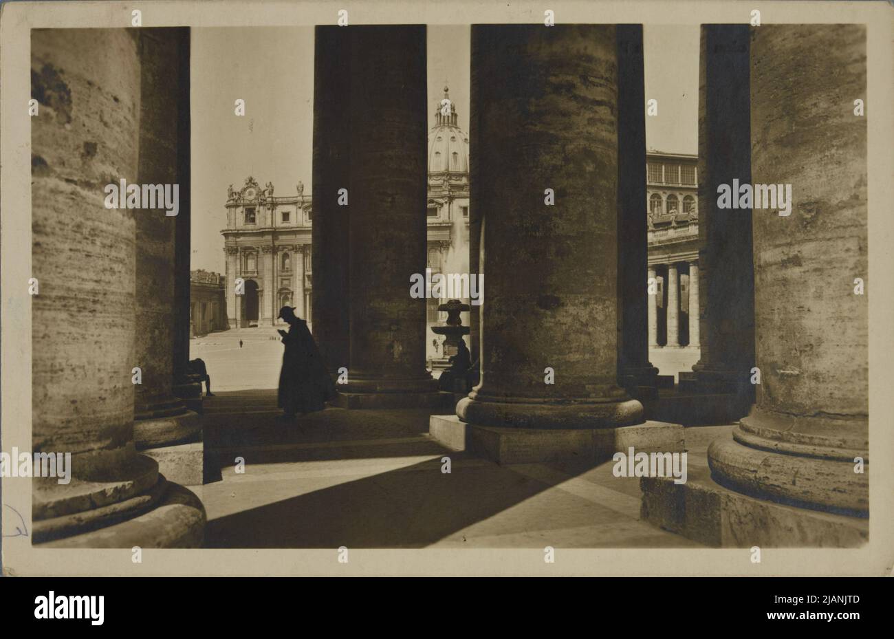 ROM Petersplatz die Kolonnade von G. L. Bernini Handschrift, Sektion, Kunstausgaben Stockfoto