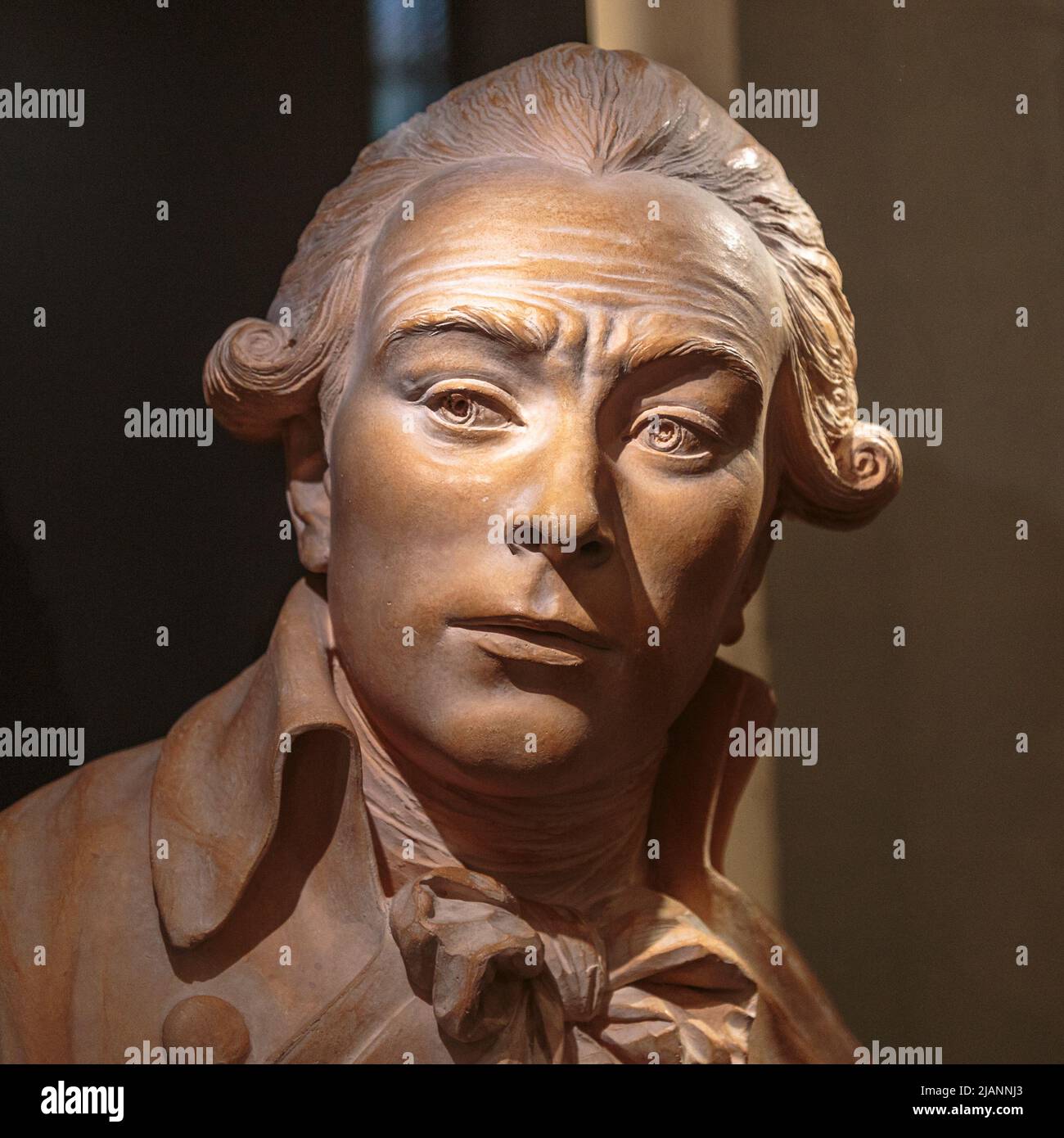 Paris, Frankreich - 1. April 2017: Maximilien Robespierre 1758-1794. Französischer Anwalt und Politiker, eine einflussreiche Persönlichkeit, die mit den Franzosen in Verbindung steht Stockfoto