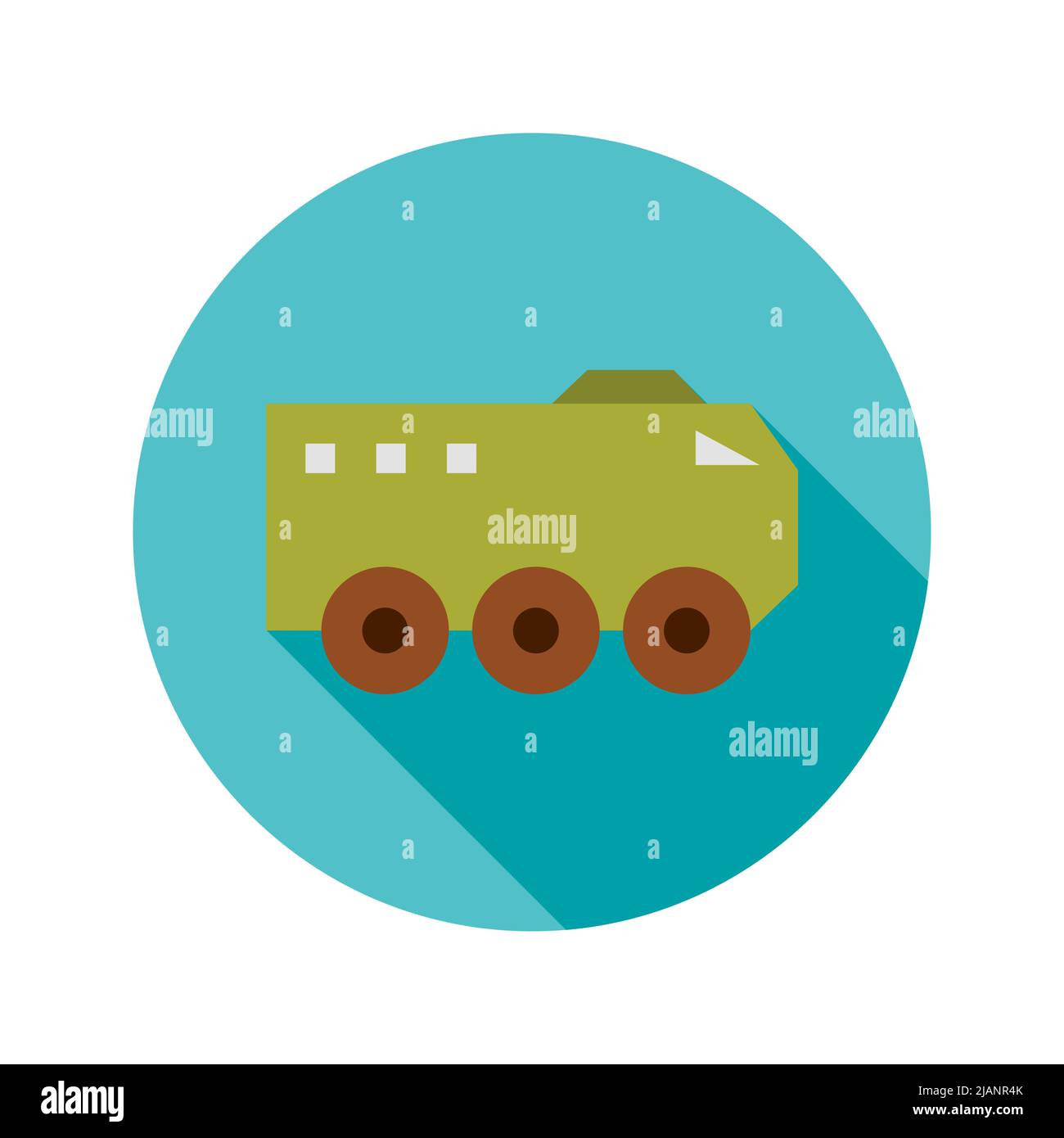 Symbol Für Den Kreis Des Gepanzerten Fahrzeugs Stock Vektor