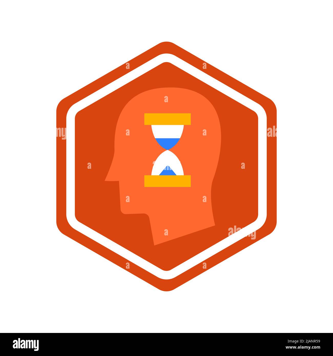 Sinneszeit Hexagonales Symbol Stock Vektor