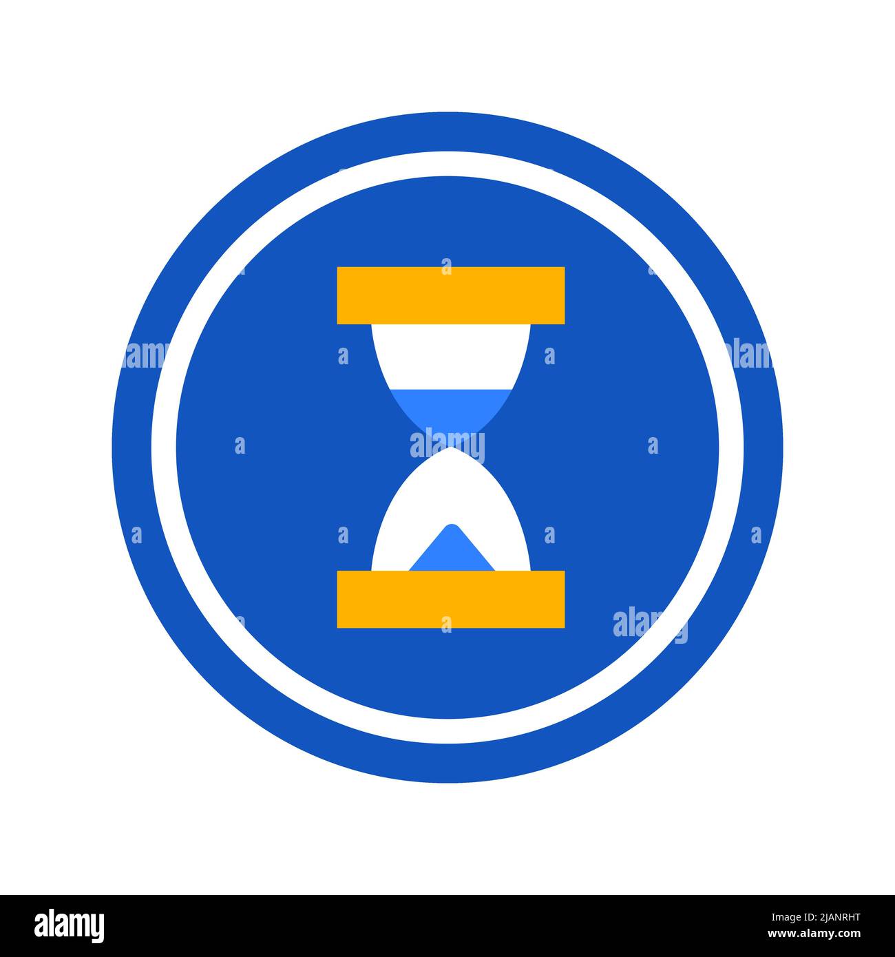 Symbol „Sandzeit-Uhr-Kreis“ Stock Vektor