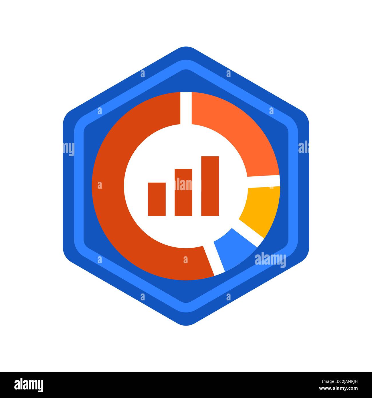 Kreis Infografik Hexagonales Symbol Stock Vektor