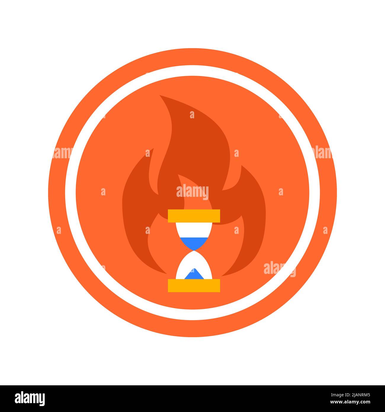 Hot Time Circle-Symbol Stock Vektor