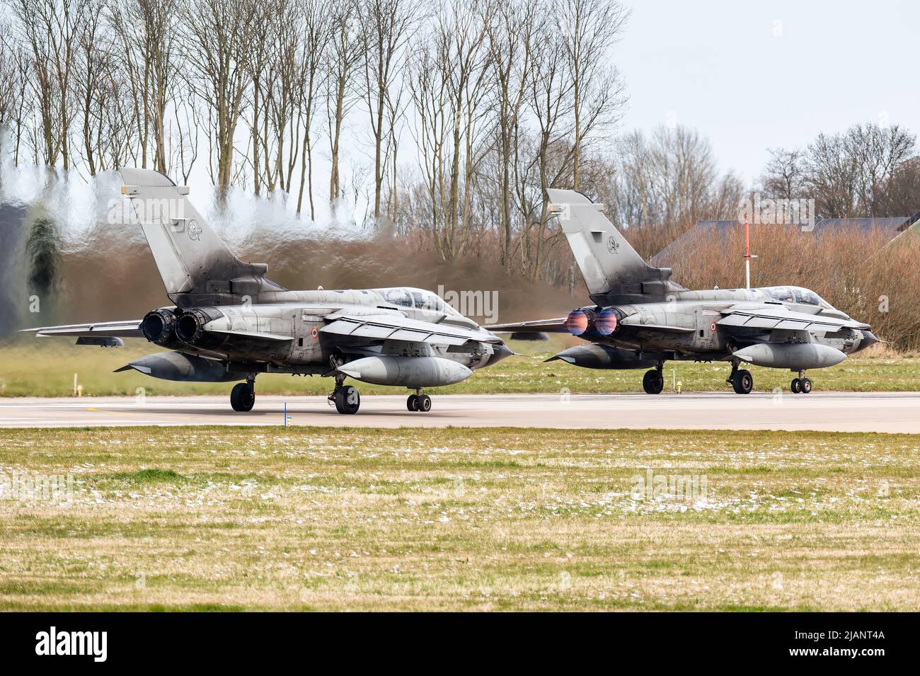 Ein Panavia Tornado IDS Kampfflugzeug aus dem 6. Flügel der italienischen Luftwaffe. Stockfoto