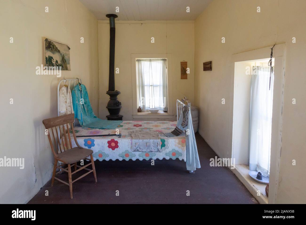 Douglas, Arizona - das Haus des Kochs auf der Slaughter Ranch, im Südosten von Arizona an der mexikanischen Grenze. Ursprünglich die San Bernardino Ranch genannt, war es Stockfoto