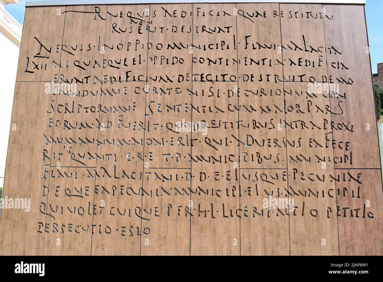 Schild von der spanischen Burg Stockfoto