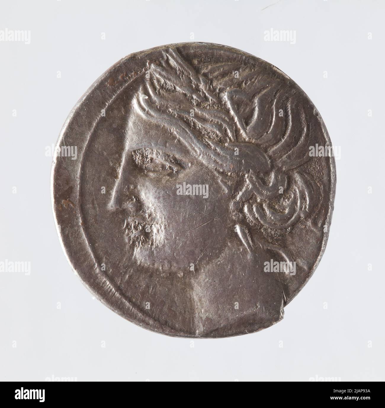 Süditalien, Karthager, Viertelschekel; ca. 216 205 v. Chr. Münzstätte von Cartanin Stockfoto